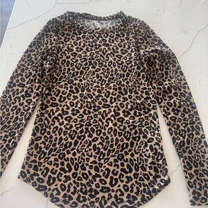 No Boundaries Leopard Print Long Sleeve Top